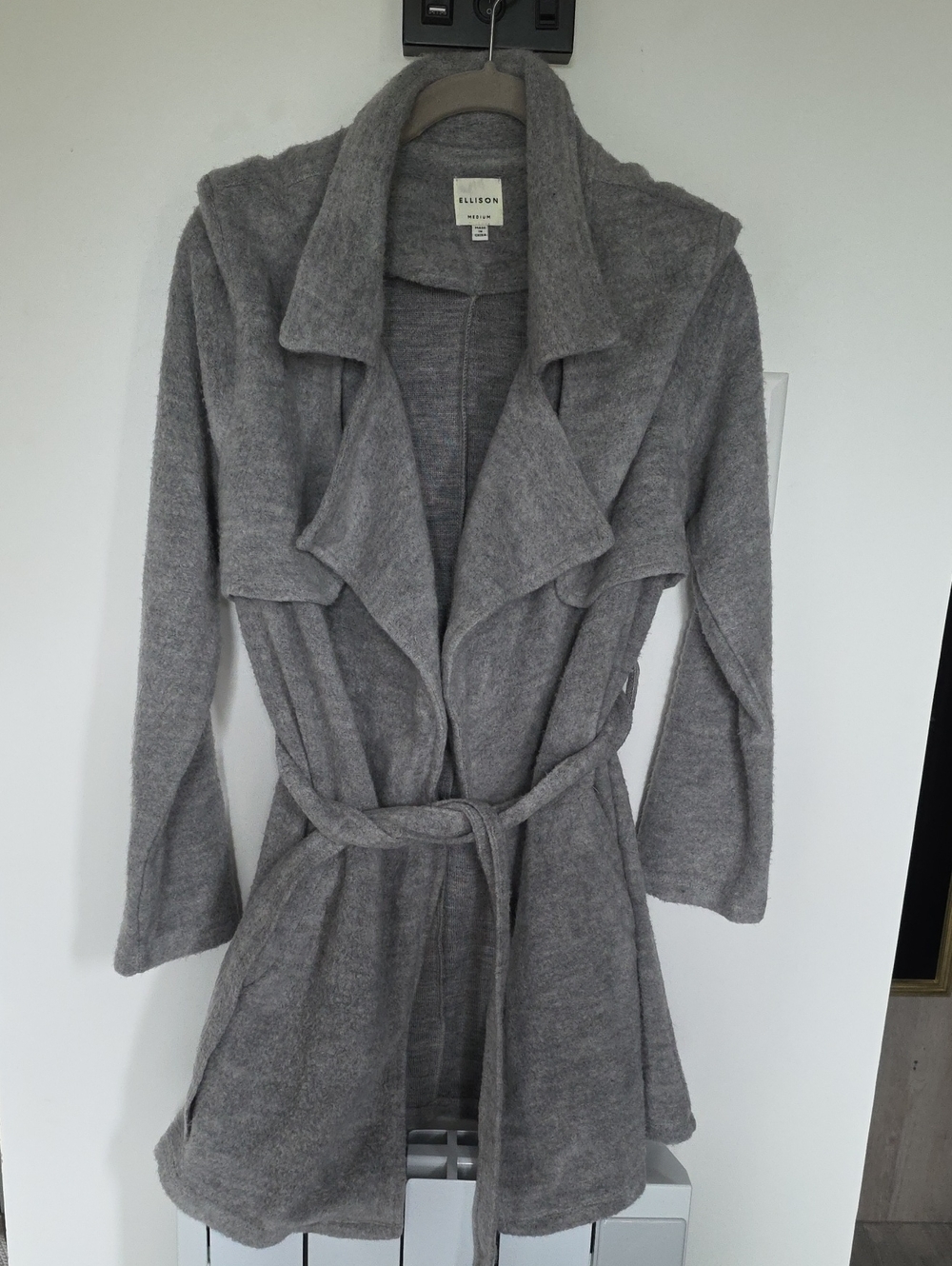 Ellison Gray Cozy Open Front Cardigan Jacket Belted